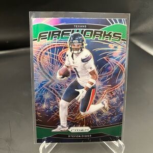2024 Panini Prizm Fireworks Green Stefon Diggs #9